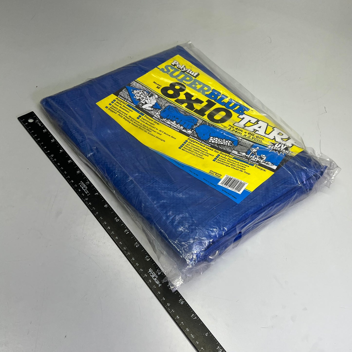 ZA@ POLYTUF (2 PACK) Super Blue Tarp  8X10 Blue M8X10