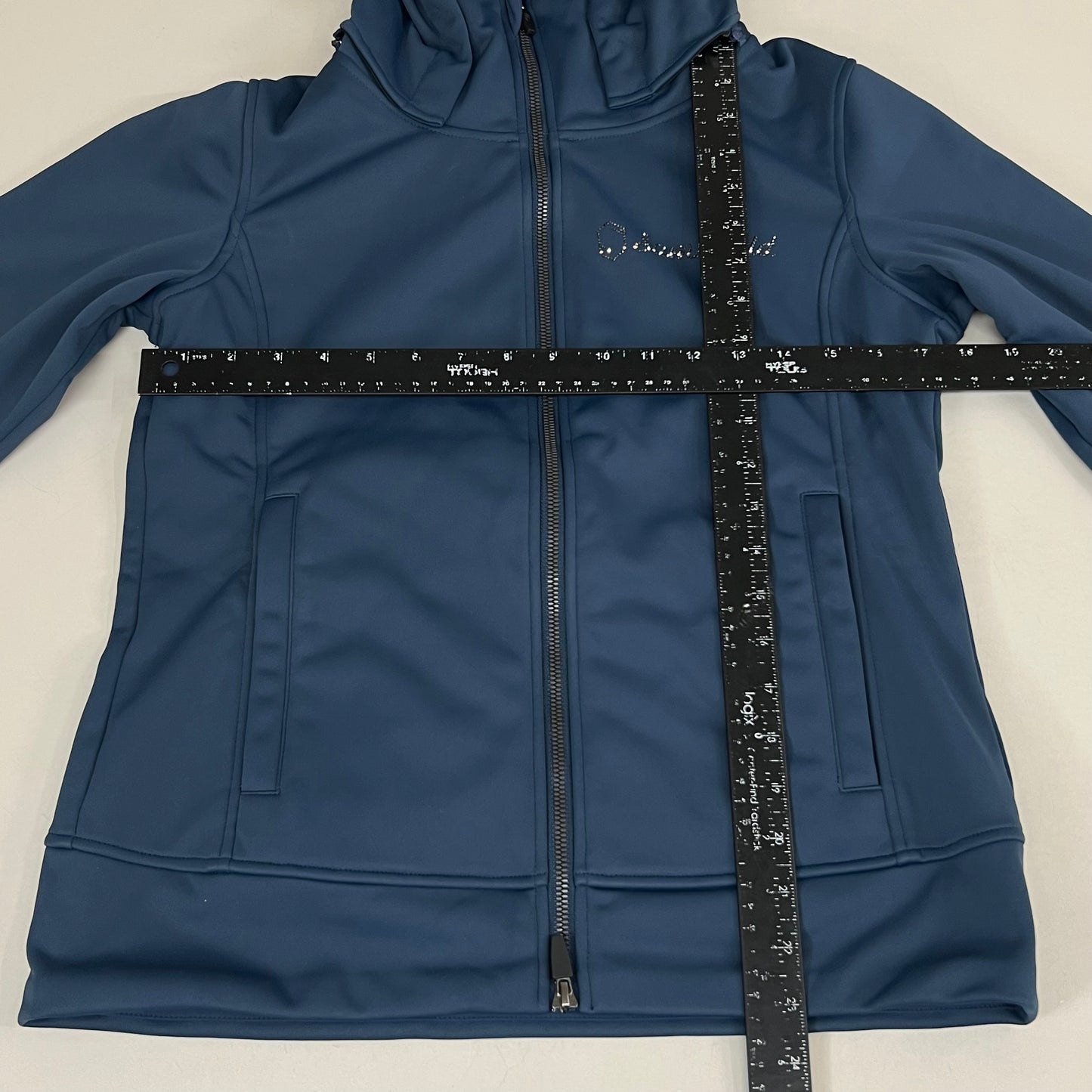 SAMSHIELD Rachel Equestrian Wool Lined Hooded Jacket Women's Sz S Celestial Blue