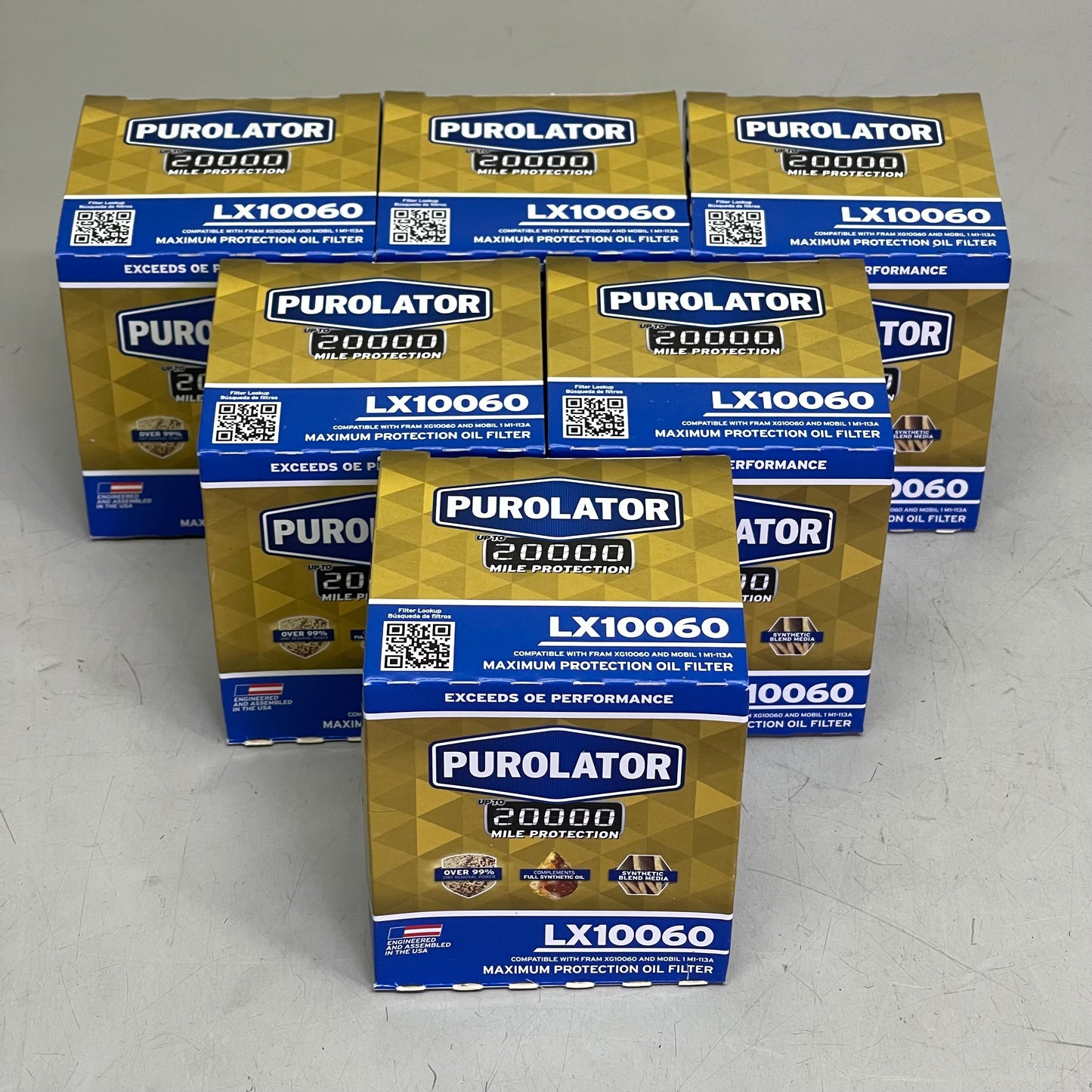 PUROLATOR (6 PACK) Maximum Protection Oil Filter 20000 Miles LX10060