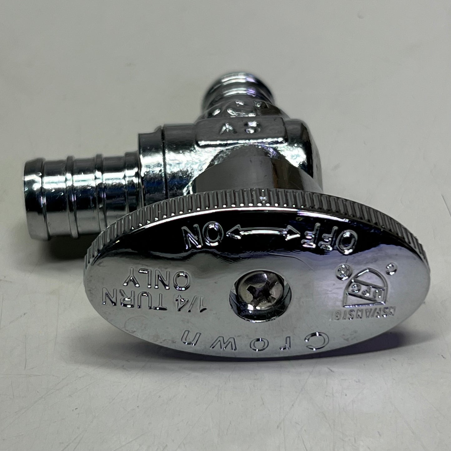 CROWN (5 Pack) Turn Supply Stop Valve 1/4", Chrome