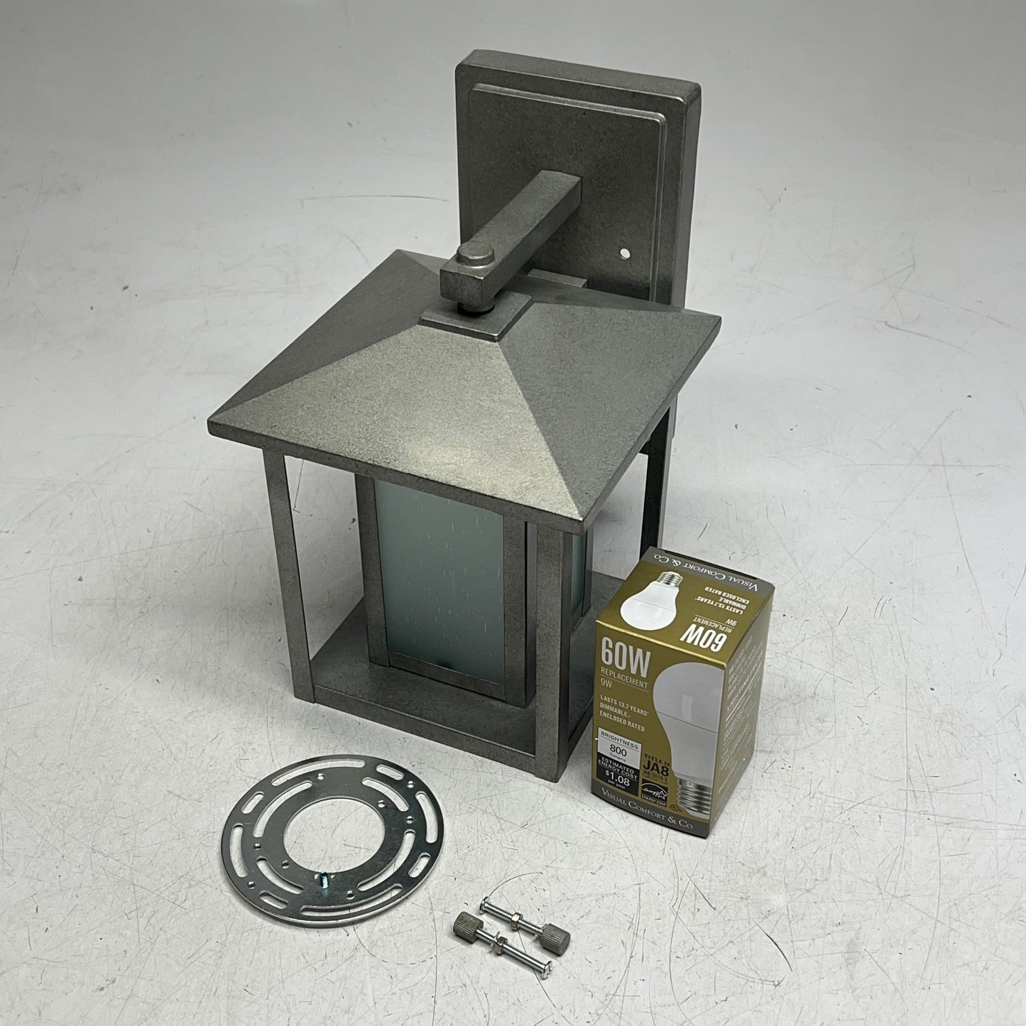 GENERATION LIGHTING  1-light Outdoor Wall Mount Lantern 3000K Grey 89029EN3-57