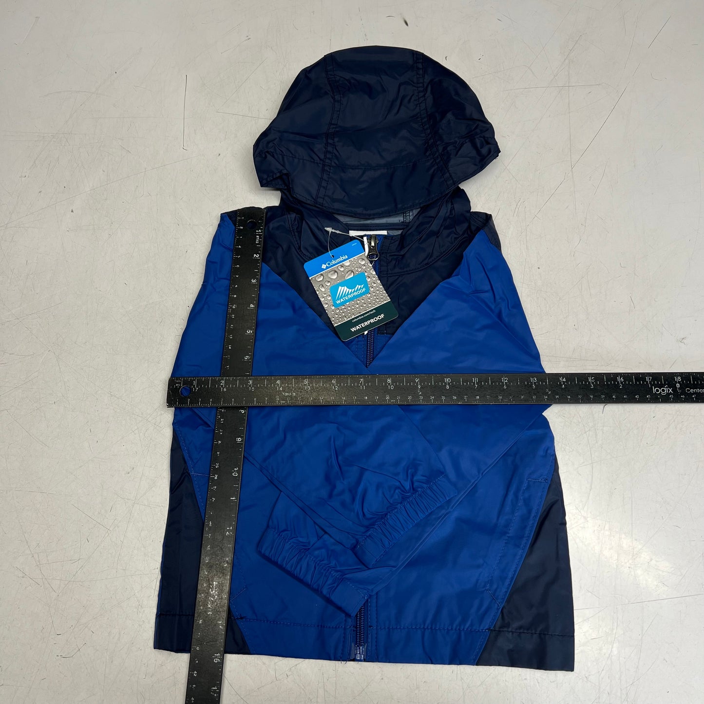 COLUMBIA Glennmaker Waterproof Rain Jacket Full Zip  Boy's Sz 4T Blue RD3416-436