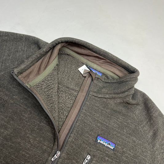 PATAGONIA Quarter Zip w/ Pocket 100% Polyester Jacket Men's Sz XL Brown (Used)