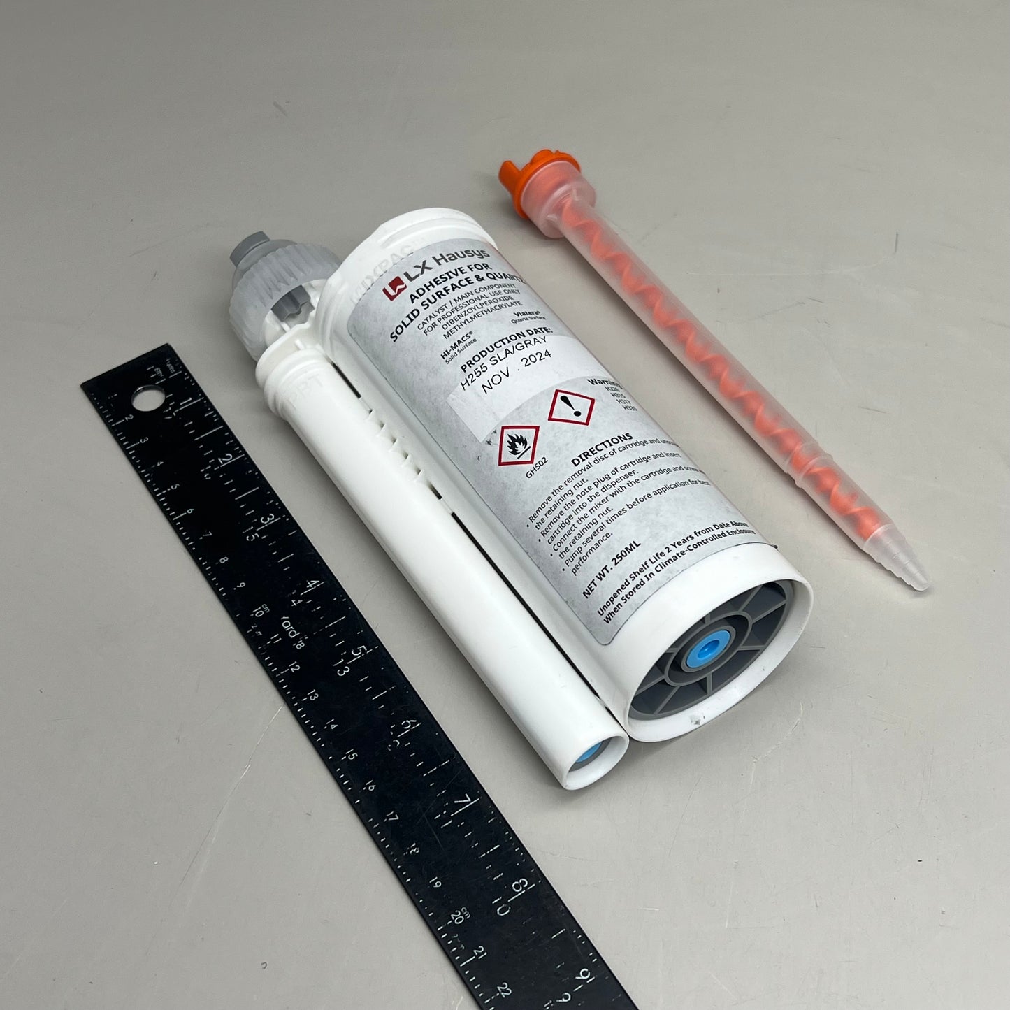 LX HAUSYS Adhesive for Solid Surface Quarts Viatera H-Macs H255 SLA/Gray 205 mL