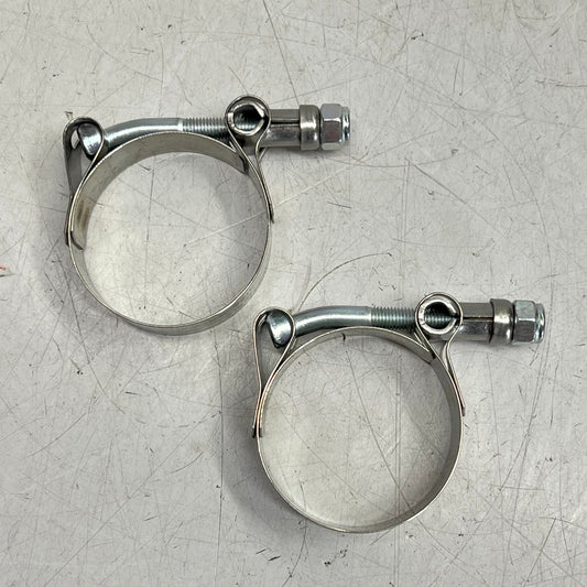 GATES (2 PACK) Green Stripe Hose Clamp Stainless Steel 1-3/4" to 2" Silver 32752