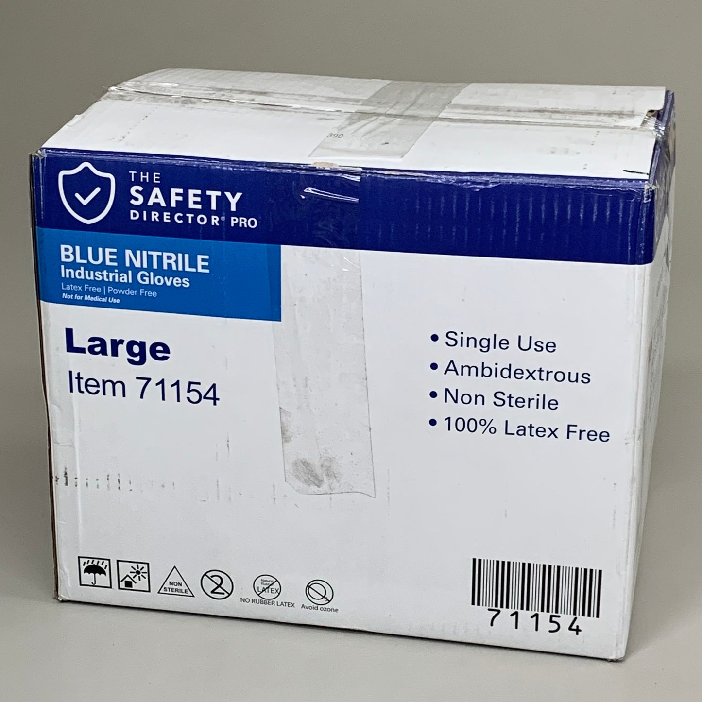 THE SAFTEY DIRECTOR (1000 PACK) Nitrile Industrial Gloves Latex Free Sz L 71154