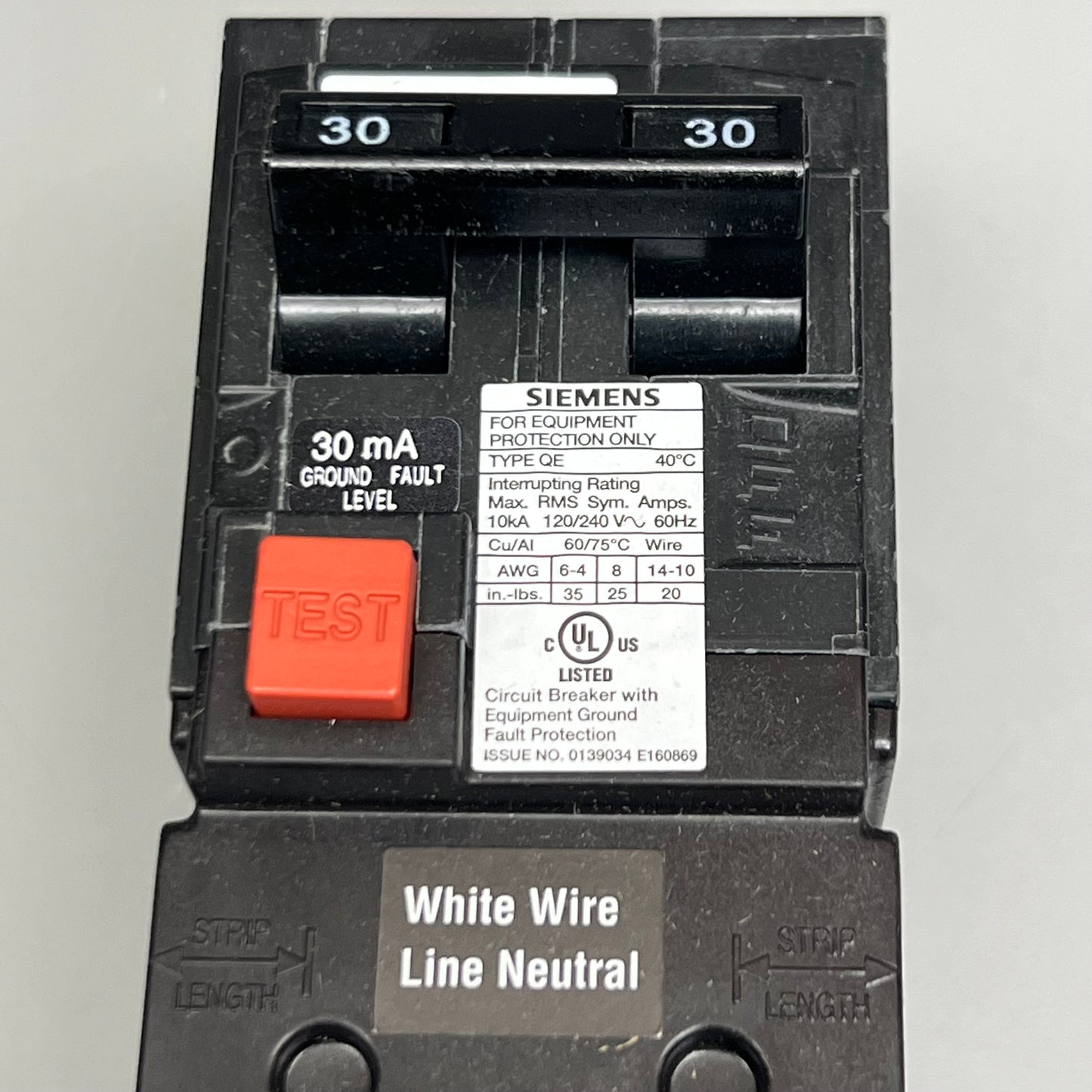 SIEMENS Circuit Breakers 30A Model: QE230