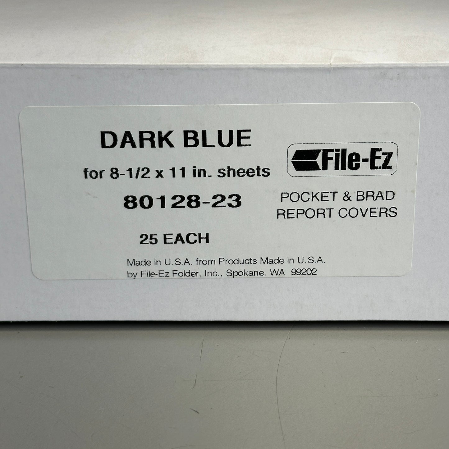 FILE-EZ Pocket Report Cover 3 Lbs. Sz 8-1/2 x 11 in. sheets 25/Case Dark Blue