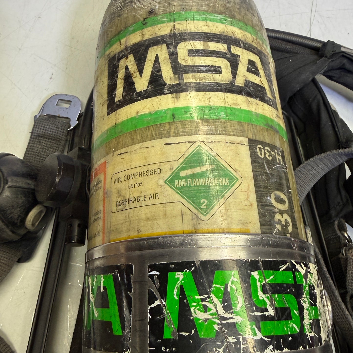 Z@ MSA (*PARTS ONLY*) FireHawk M7 SCBA Air Pack W/ Tank Firefighter Gear (AS-IS)