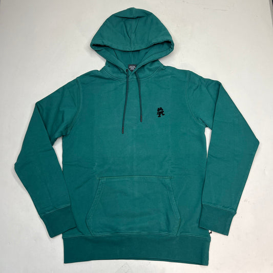 MONSTERCAT Hooded Drawstring Sweatshirt W/ Velvet Logo Men's Sz S Emerald Green