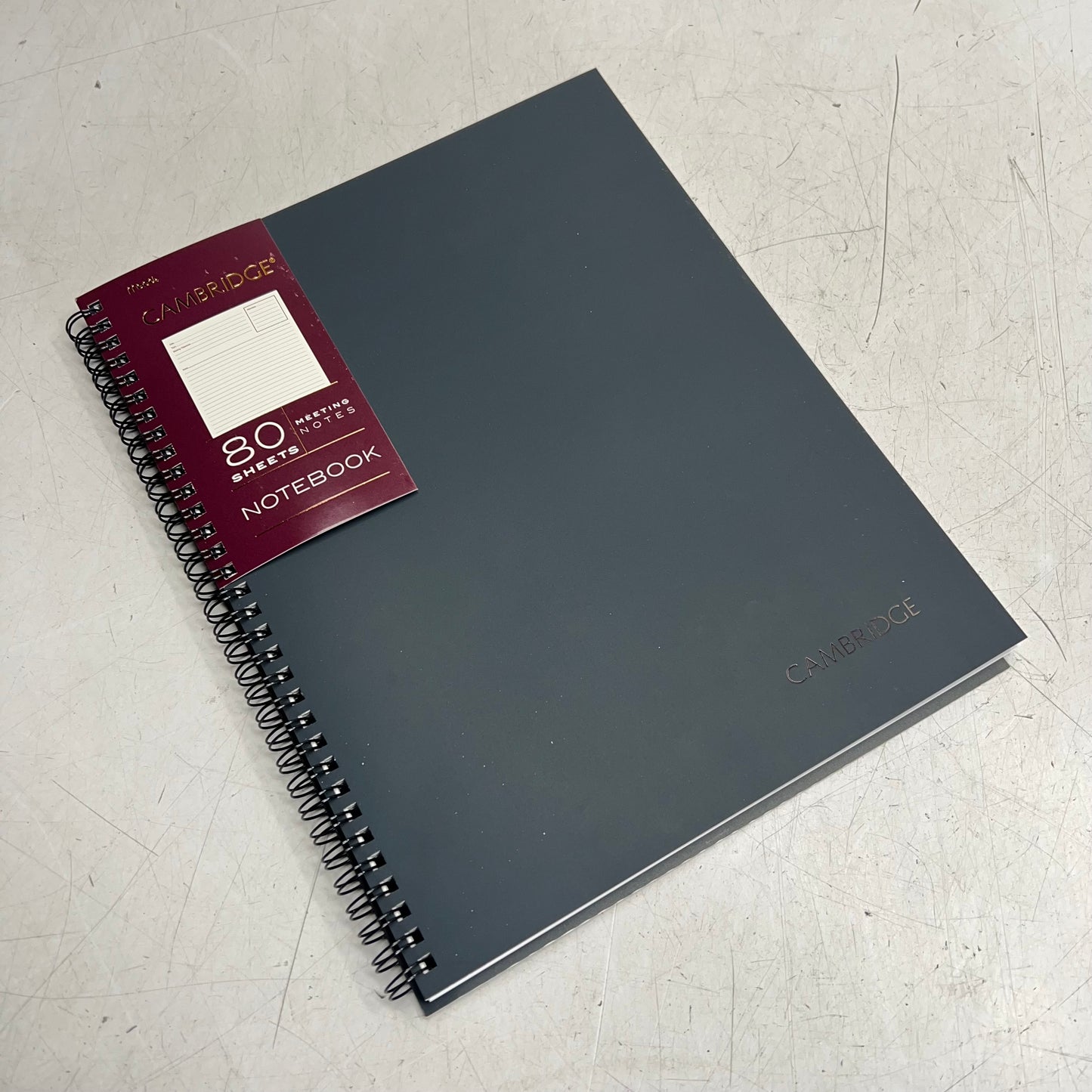 ZA@ MEAD (2 PACK, 80 SHEETS EACH) Meeting Notes Notebook 8-1/4 x 11" Grey 06132