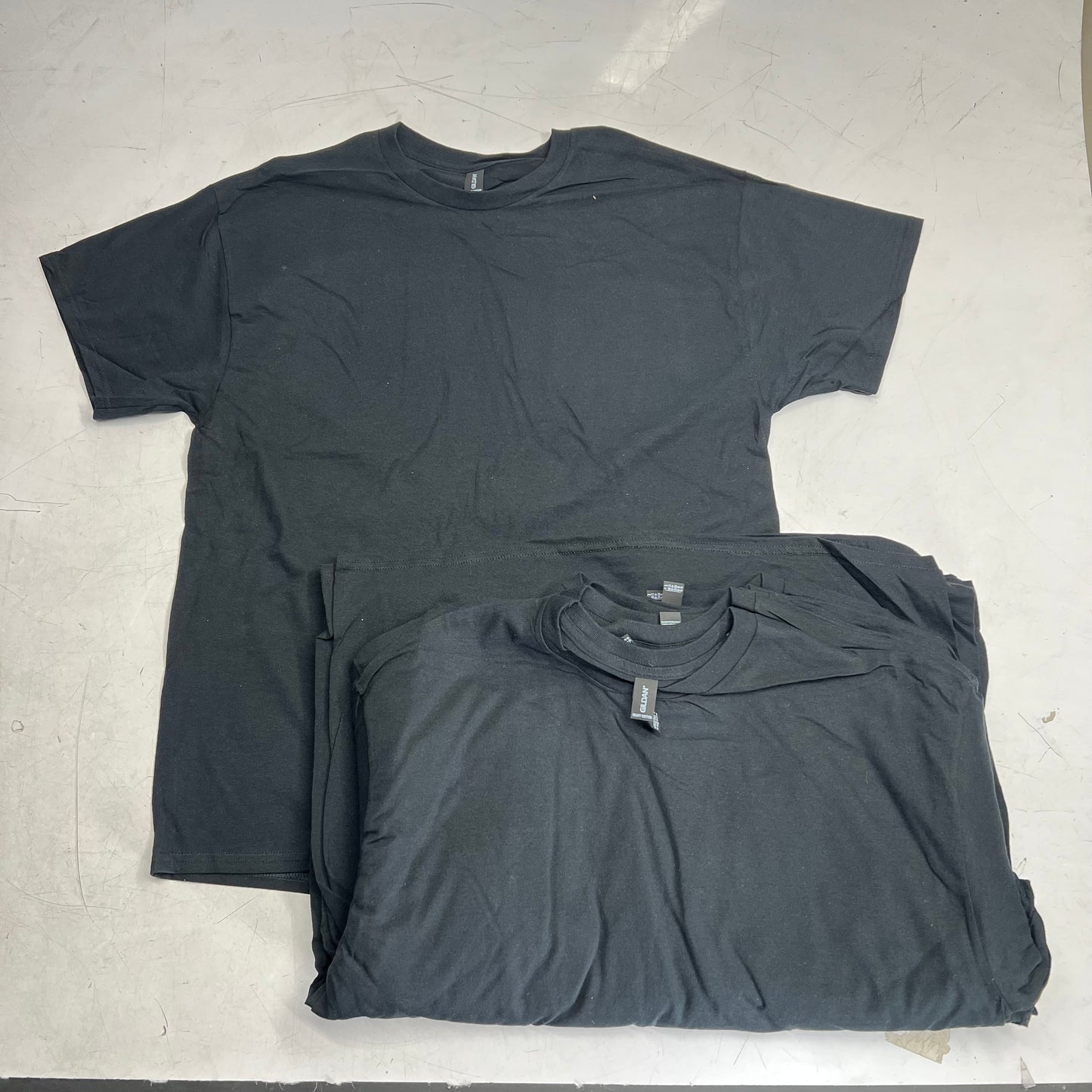 ZA@ GILDEN (12 PACK) Unisex Heavy Cotton T-shirts Short Sleeve Unisex Sz XL Black G500