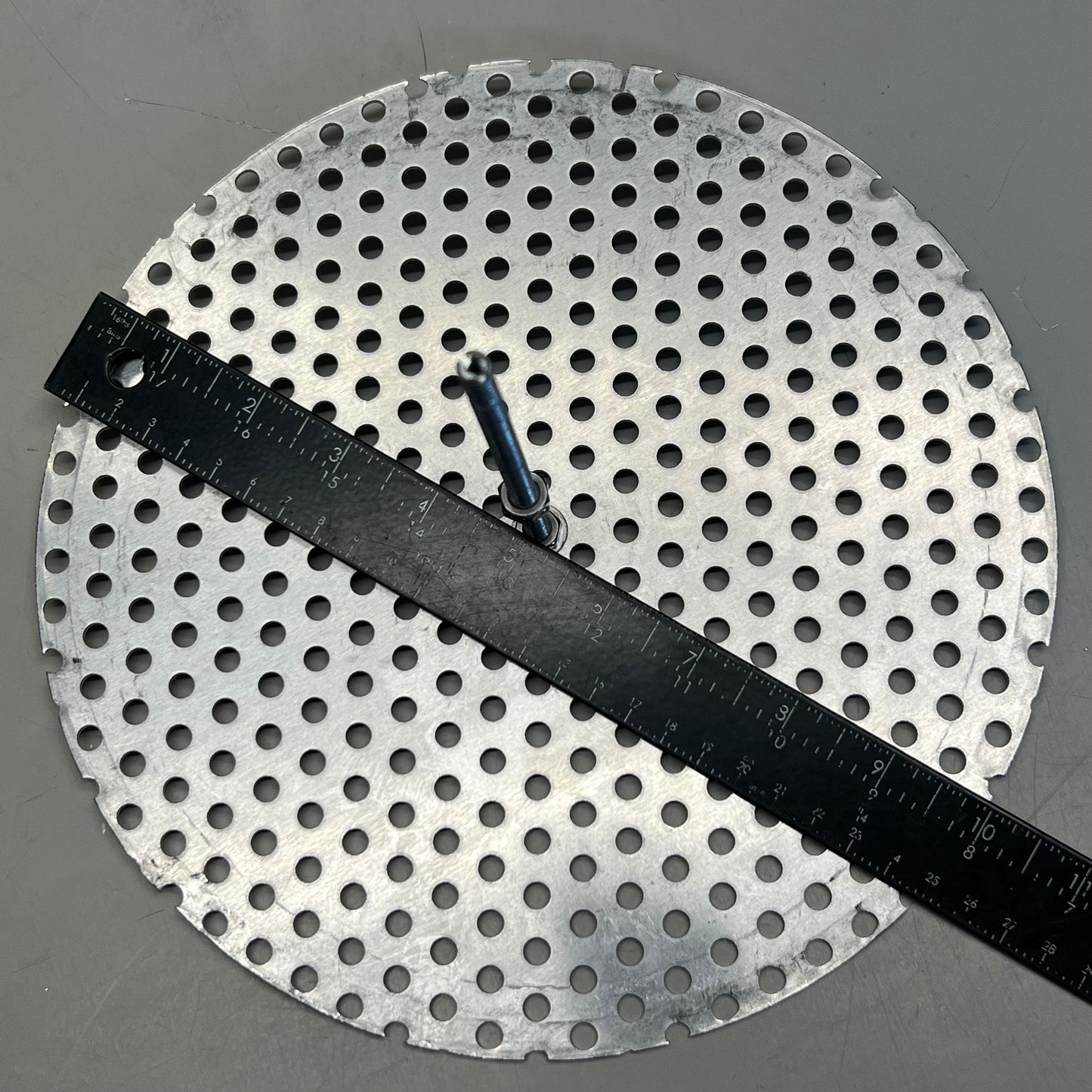 Stainless Steel Metal Perforated Filter Disc (2 Pack) Sz 10” Gray