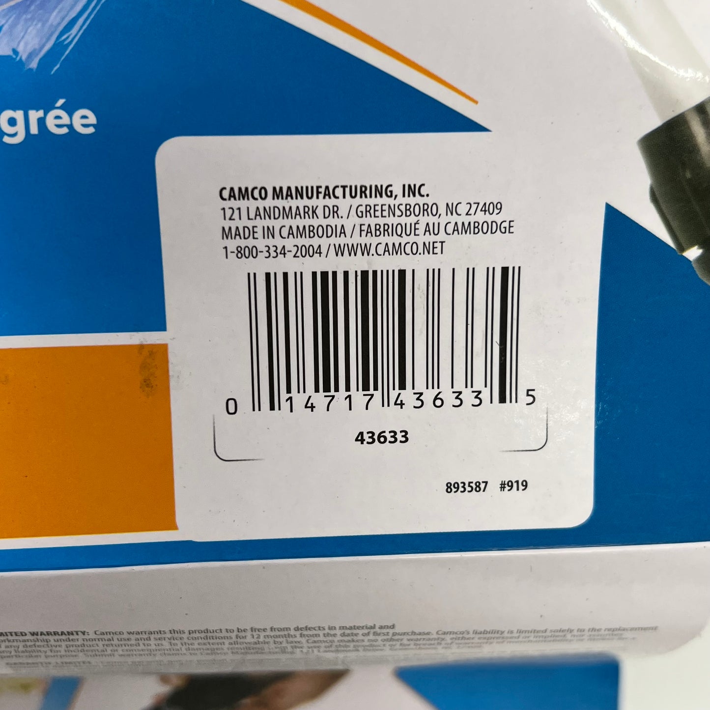 ZA@ CAMCO Rv Wash Brush with Adjustable Handle 36.38" L Blue 43633 (As-Is)