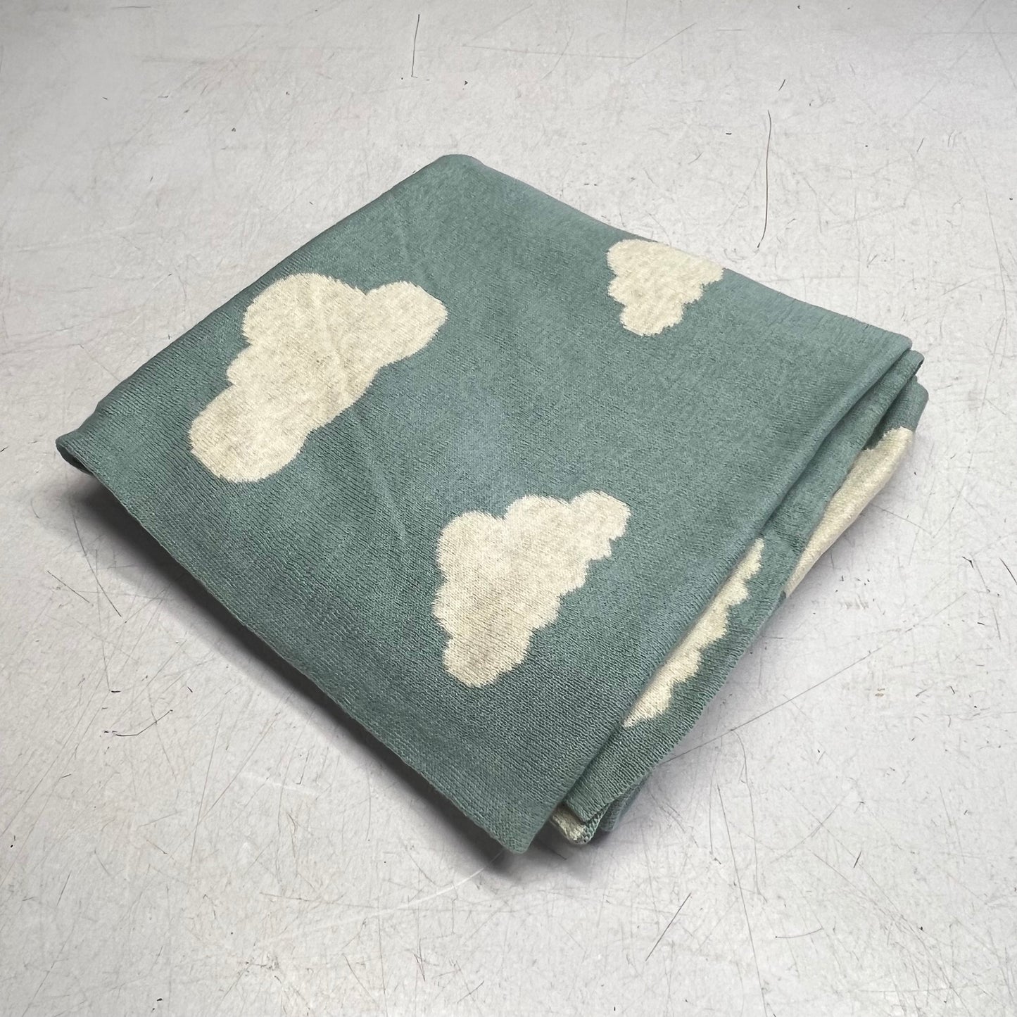 SAFAVIEH Skye Throw Blanket 100% Cotton 32"x40" Summer Blue/White BBY1011A-3240