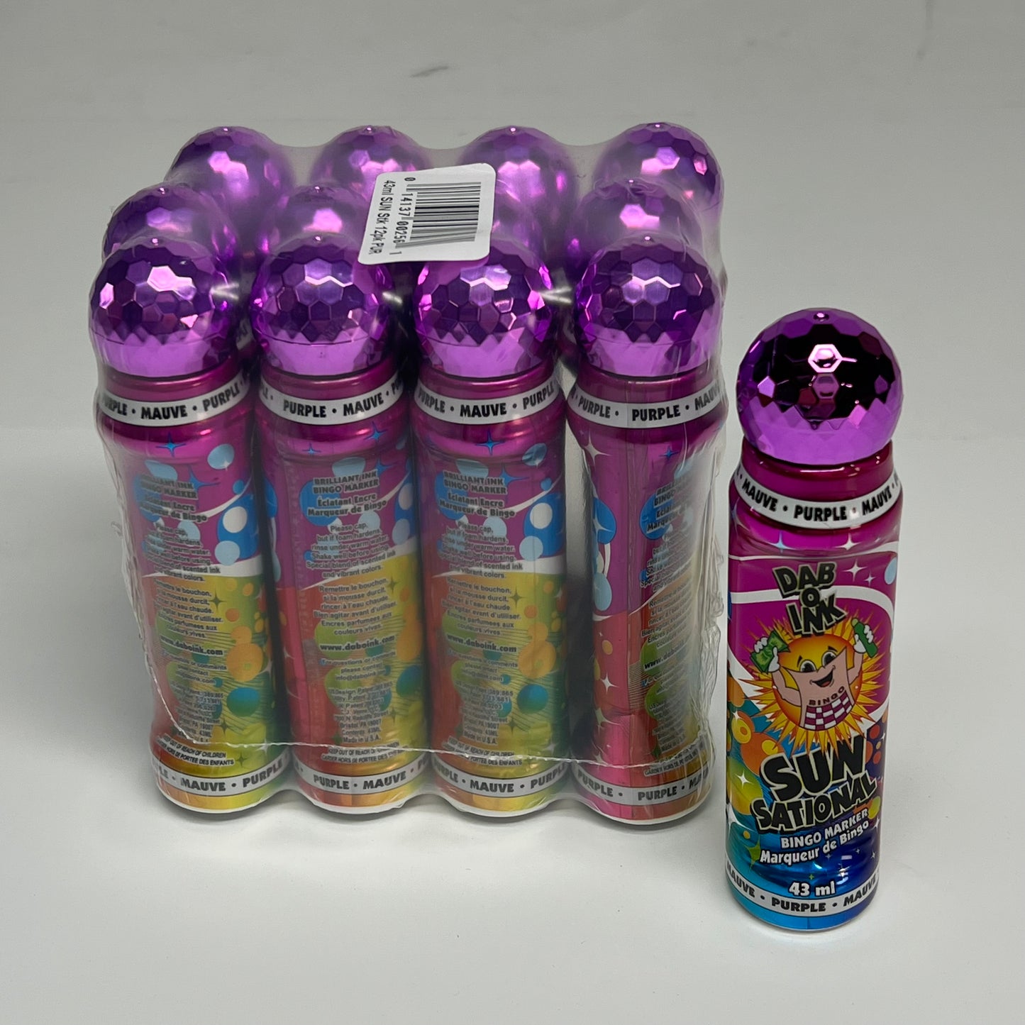 DAB O INK (12 PACK) Sunsational Bingo Marker Bright Ink 43ml/1.4 oz Purple C26