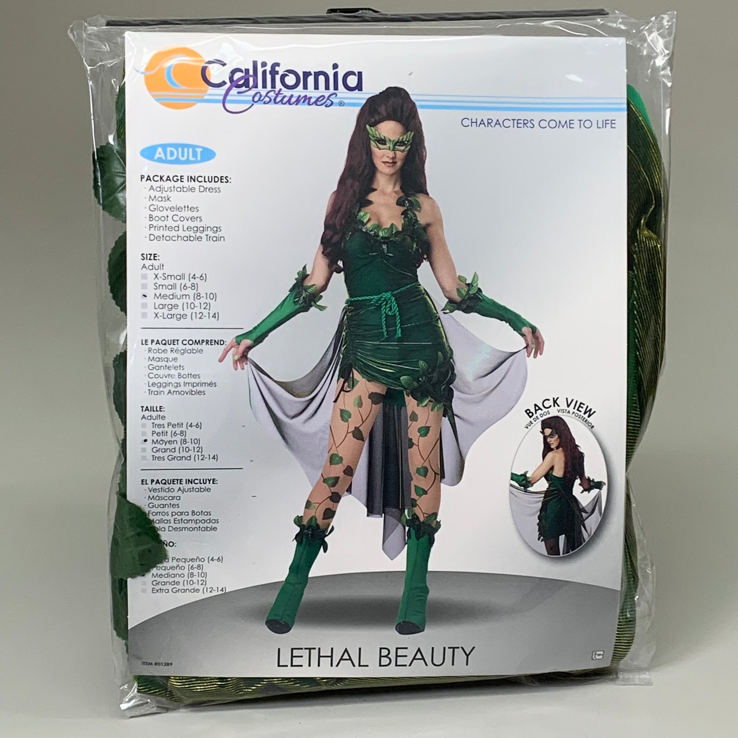 CALIFORNIA COSTUMES Women's Lethal Beauty Sz-M (8-10) Green 01289