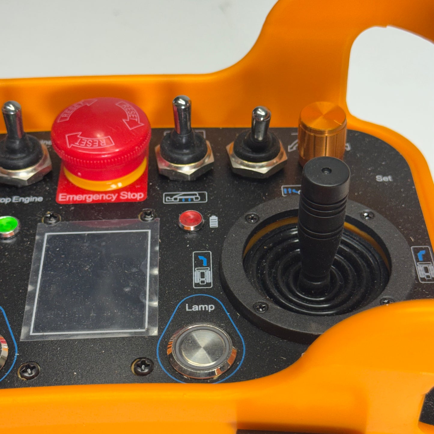 Heavy Machinery Radio Remote Control Belly Box for Concrete Pumps & Cranes Sz 7"L x 5"W x 5"H Orange