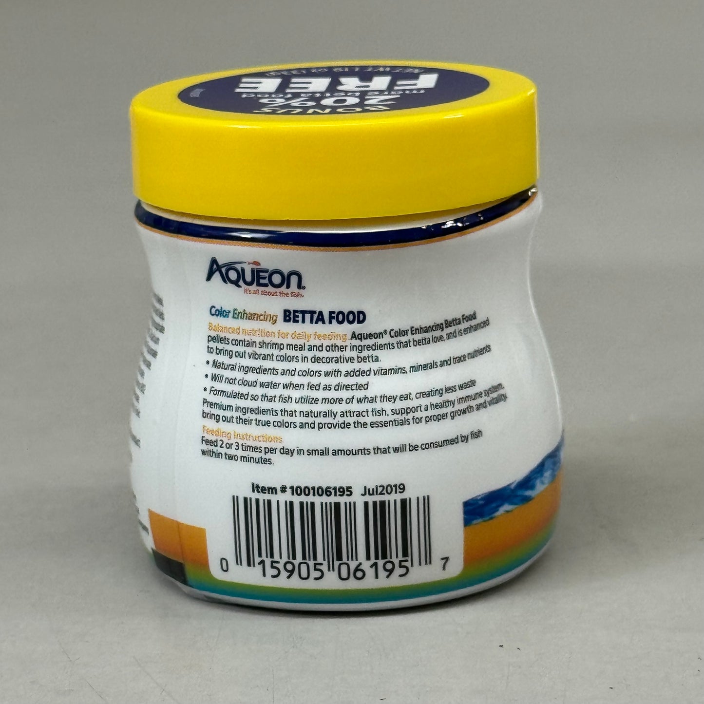 AQUEON (48 PACK) Betta Color Enhancing Pellets Food for Daily Feeding .95 oz