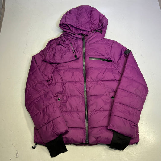 ZA@ STEVE MADDEN  Packable Full Zip Coat Women's Sz S Dark Purple/Black (As-is)