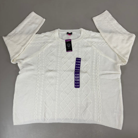 VINCE CAMUTO Cable Knit Sweater Women's Sz-XXL Antique White SC2895