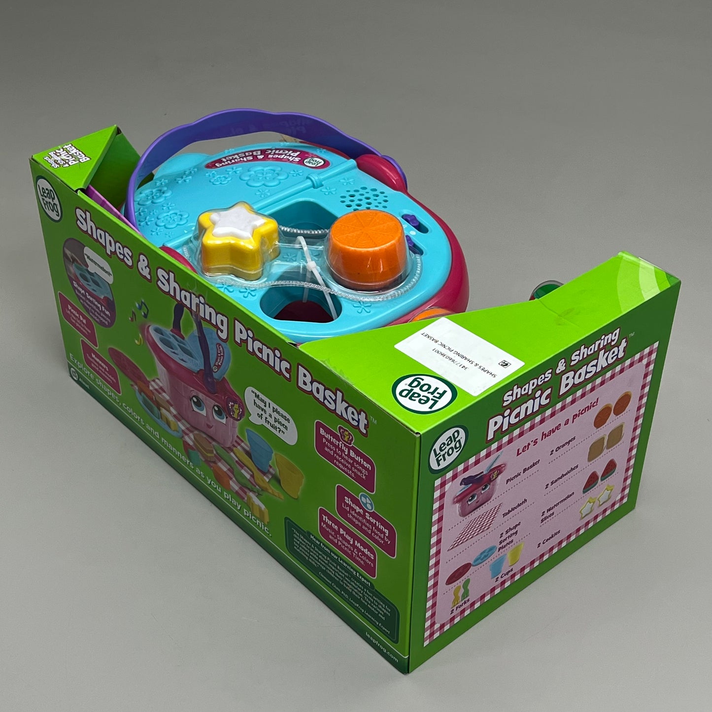 VTECH Leap Frog Picnic Basket Teaching Shapes & Sharing Pink Girls 6+ Month 6036