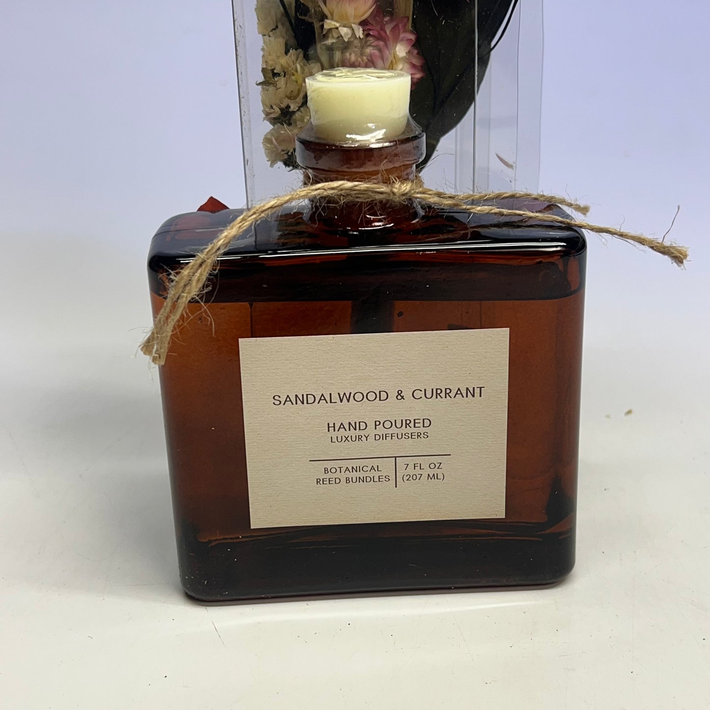 ANDALUCA HOME Sandalwood & Current Dried Reed Bundle Fragrance Diffuser 7 fl Oz