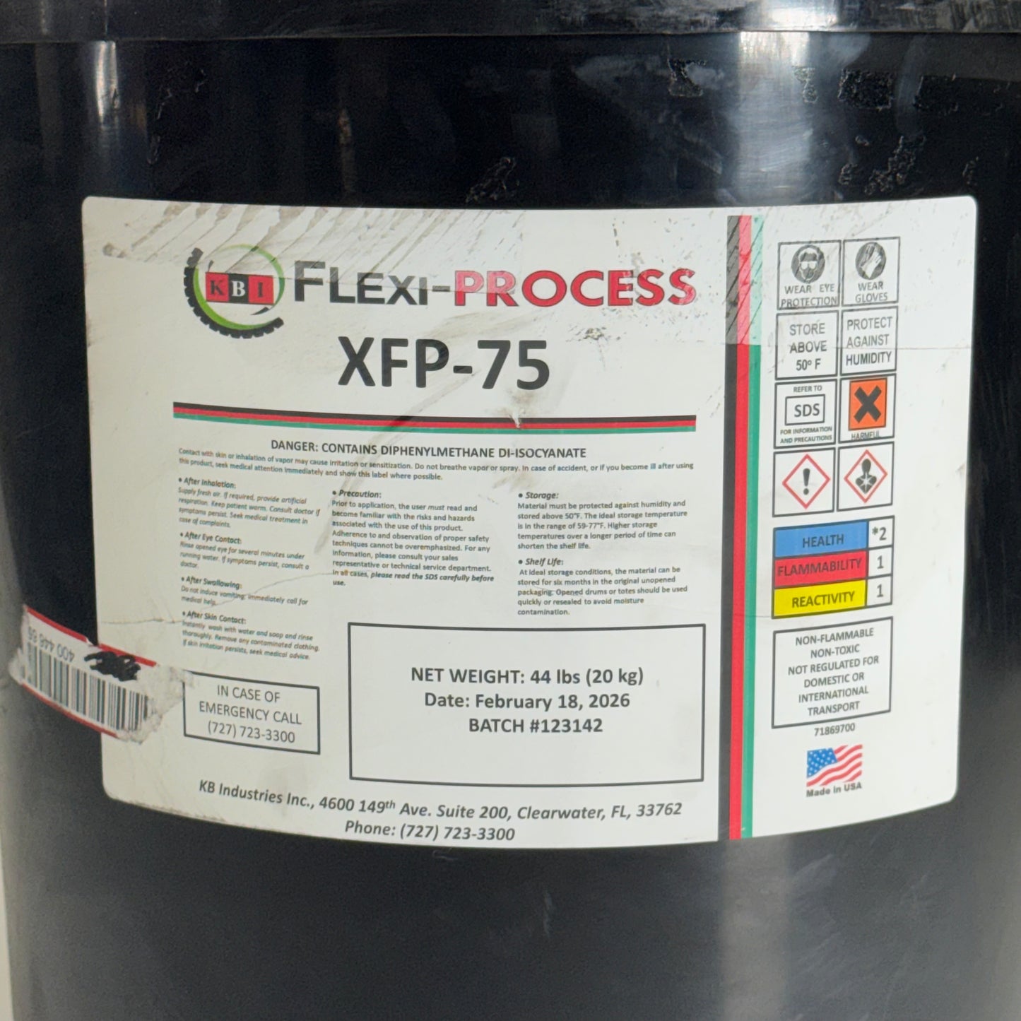 KBI Flexi Process Polyurethane Binder Resin 44 Lbs XFP-75