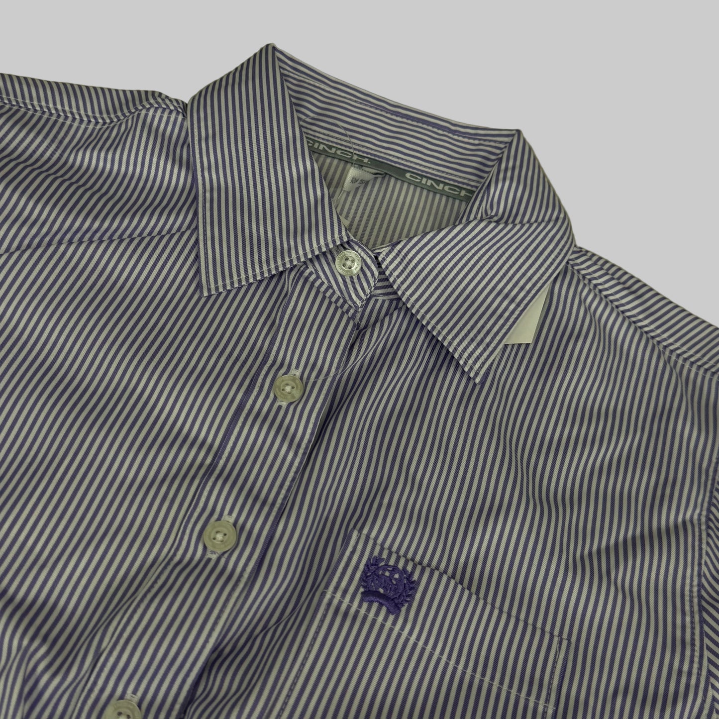 CINCH Long Sleeve & Shirt Tail Stripe Button Down Top Women's SZ M Purple MSW9164087