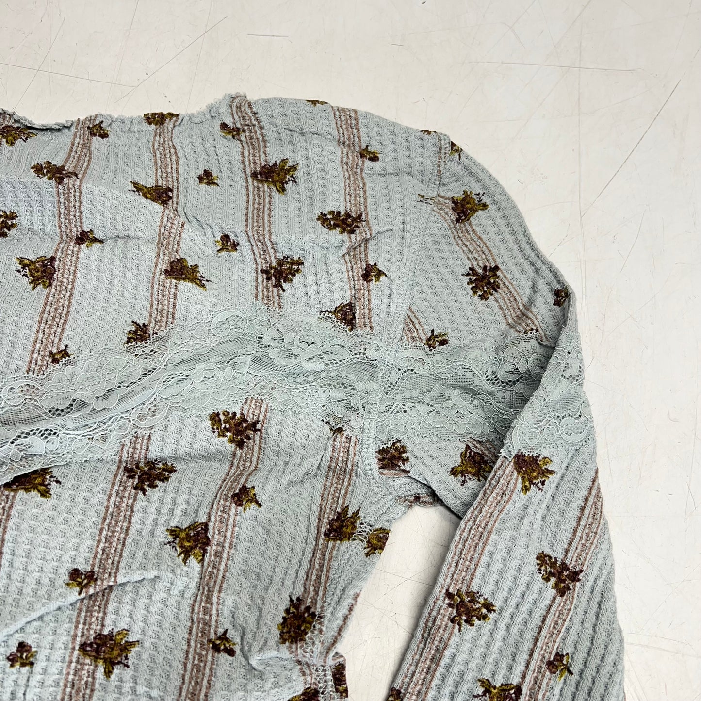 FREE PEOPLE Let's Party Cardi-print Women's Sz XS Pearl Blue Combo 103368767