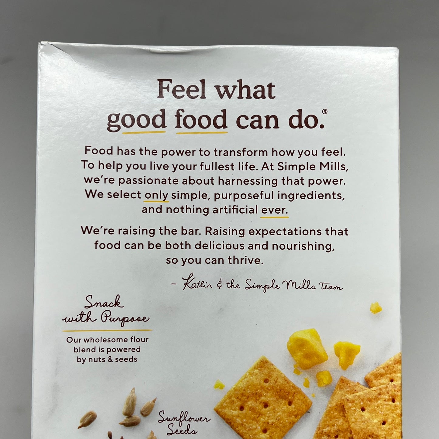ZA@ SIMPLE MILLS (6 PACK) Farmhouse Cheddar Almond Flour Crackers Family Size 7oz BB 10/26