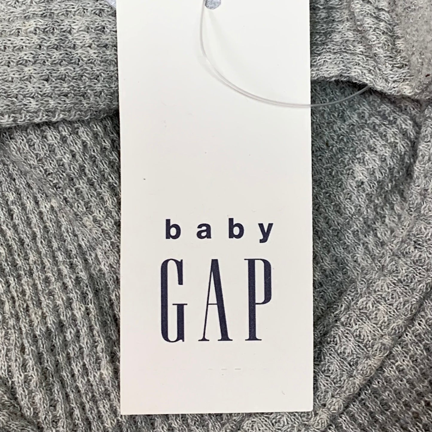 BABY GAP 2-Piece Baby Thermal Hoodie Set Heather Grey Sz. 6-12 Months 0612