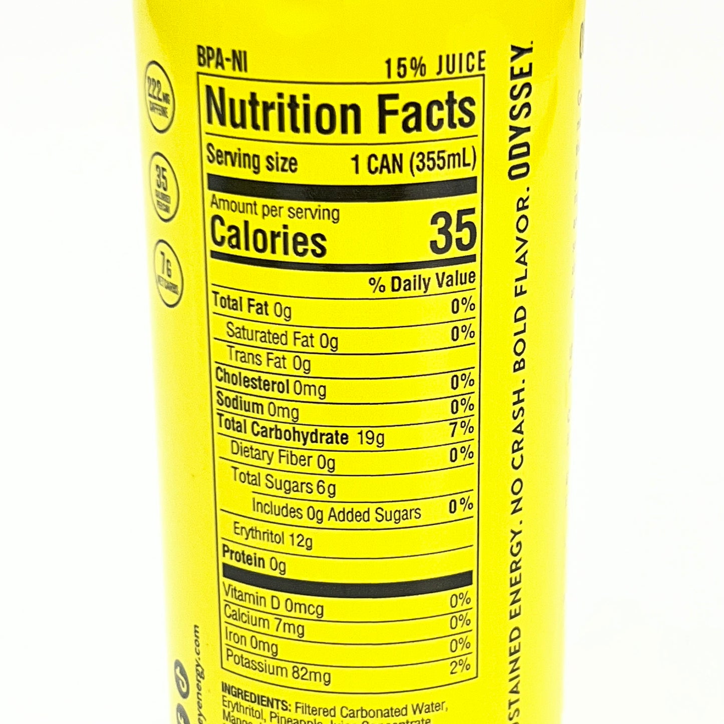 ZA@ ODYSSEY (12 PACK) Mushroom Elixir Sparkling Drink Energy + Focus Pineapple Mango 12 Fl Oz BB 02/27