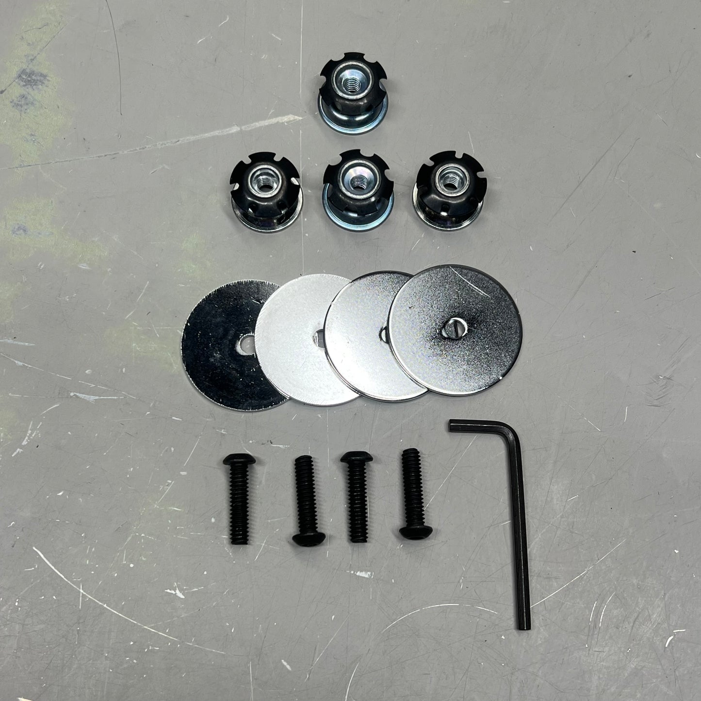 QUANTUM STORAGE (1 SET)Security Door Mounting Bracket 24"D Chrome Plated SDMB24C