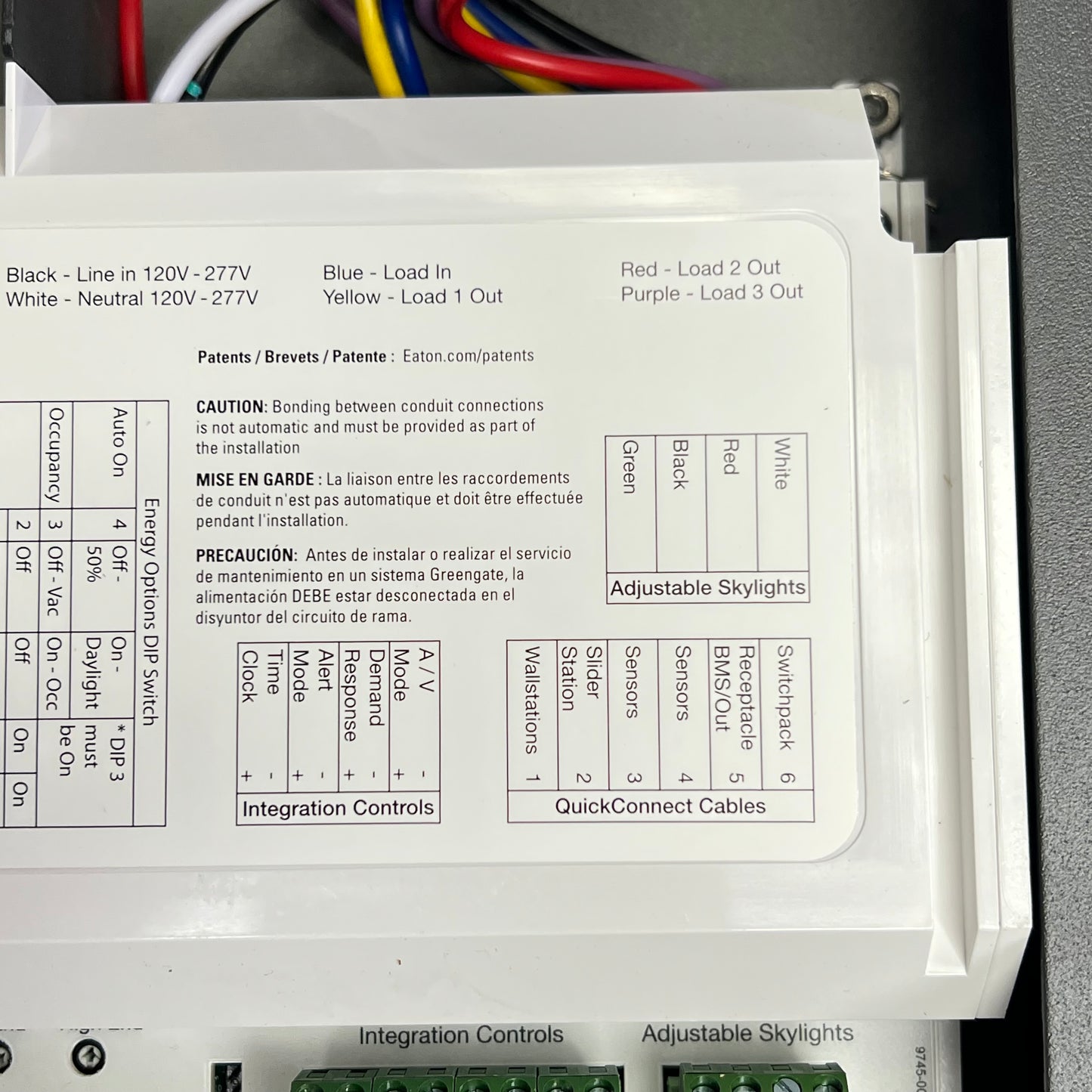 COOPER LIGHTING Room Controller 3 Dimmer Solution W/ Emergency Control RC3DE-PL