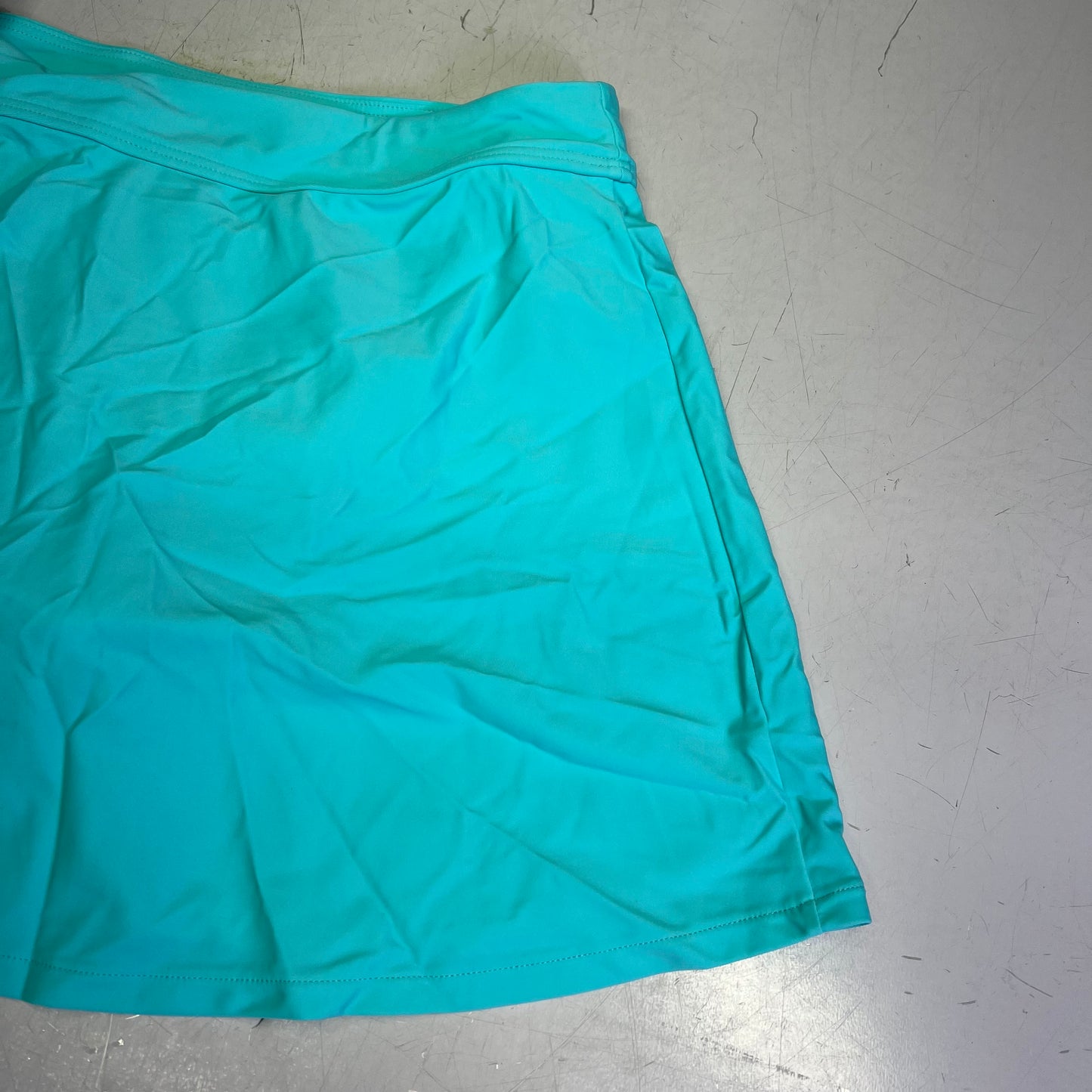 CHARMO High Waisted Swim Bottom Skirt W/ Built-in Briefs Women's Sz M Aqua Blue