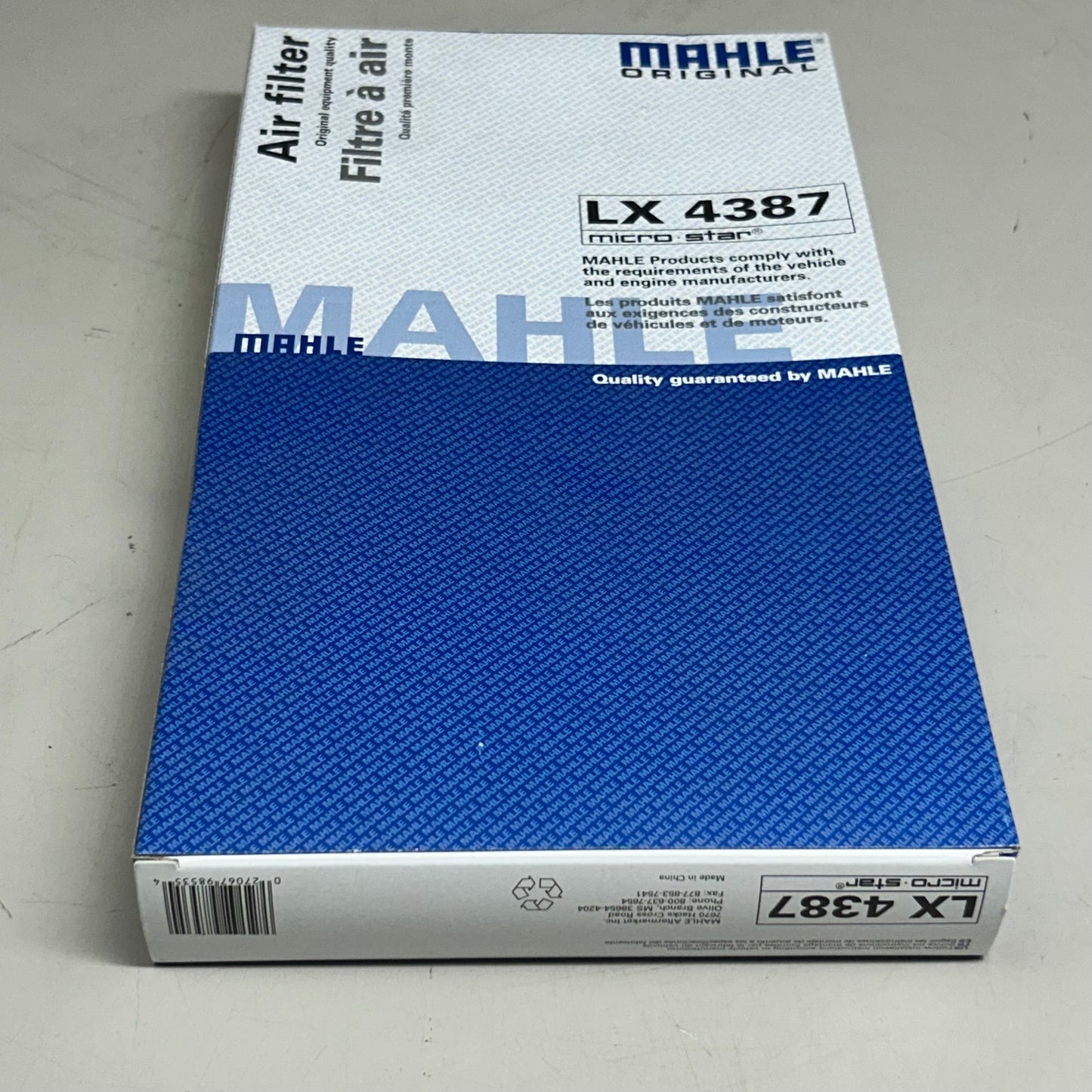 MAHLE Air Filter Replacement Part For Chevy LX 4387