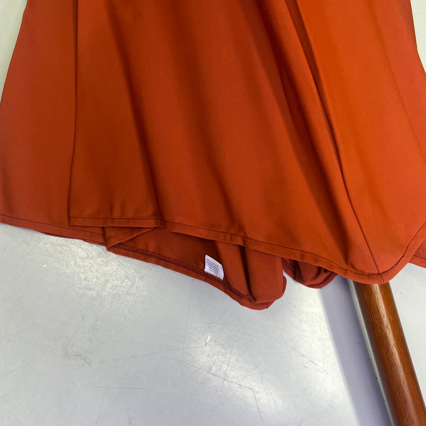 GROSFILLEX Wooden Market Outdoor Umbrella 7' Fits 1-1/2" Holes Terra Cotta