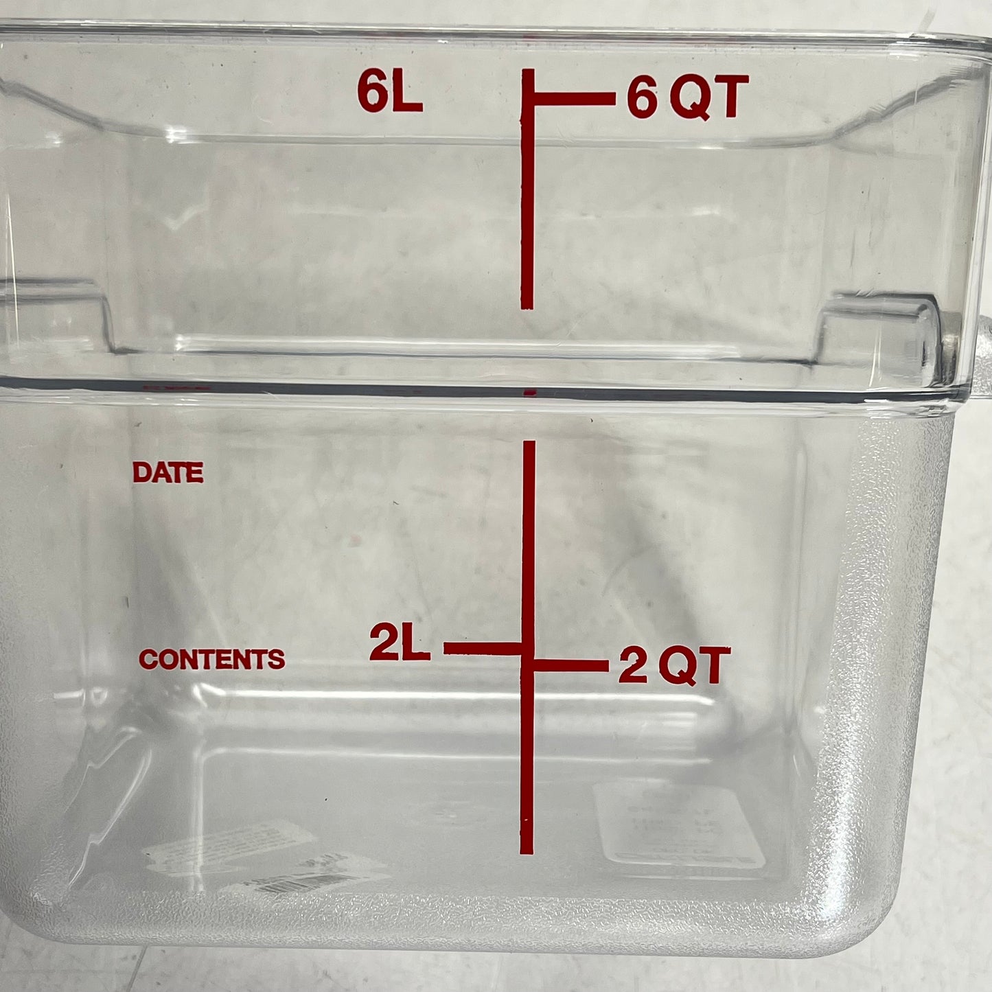 CARLISLE  (SET OF 6) Squares Polycarbonate Food Storage Container  6 qt 1195207
