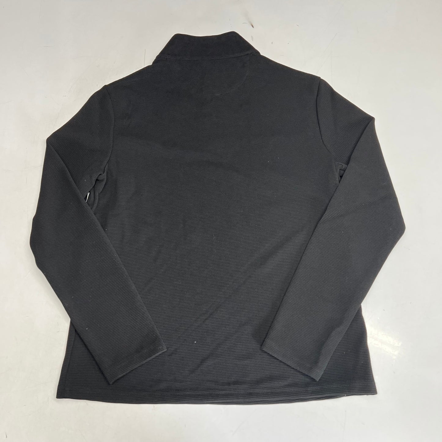 THOMAS STERLING Half Zip Soft Waffle Knit Jacket Men's Sz L Black 110034747