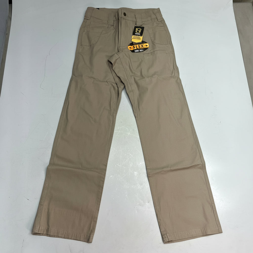 NOBLE OUTFITTERS Flex Stretch Canvas Work Pant Men's Sz 32x30 Khaki 18425