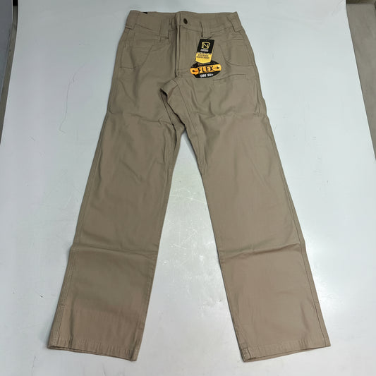 NOBLE OUTFITTERS Flex Stretch Canvas Work Pant Men's Sz 30x30 Khaki 18425