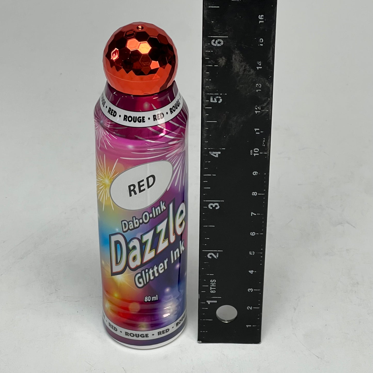 DAB O INK (12 PACK) Dazzle Shimmery Glitter Ink Bingo Dot Marker 80 Ml Red A26