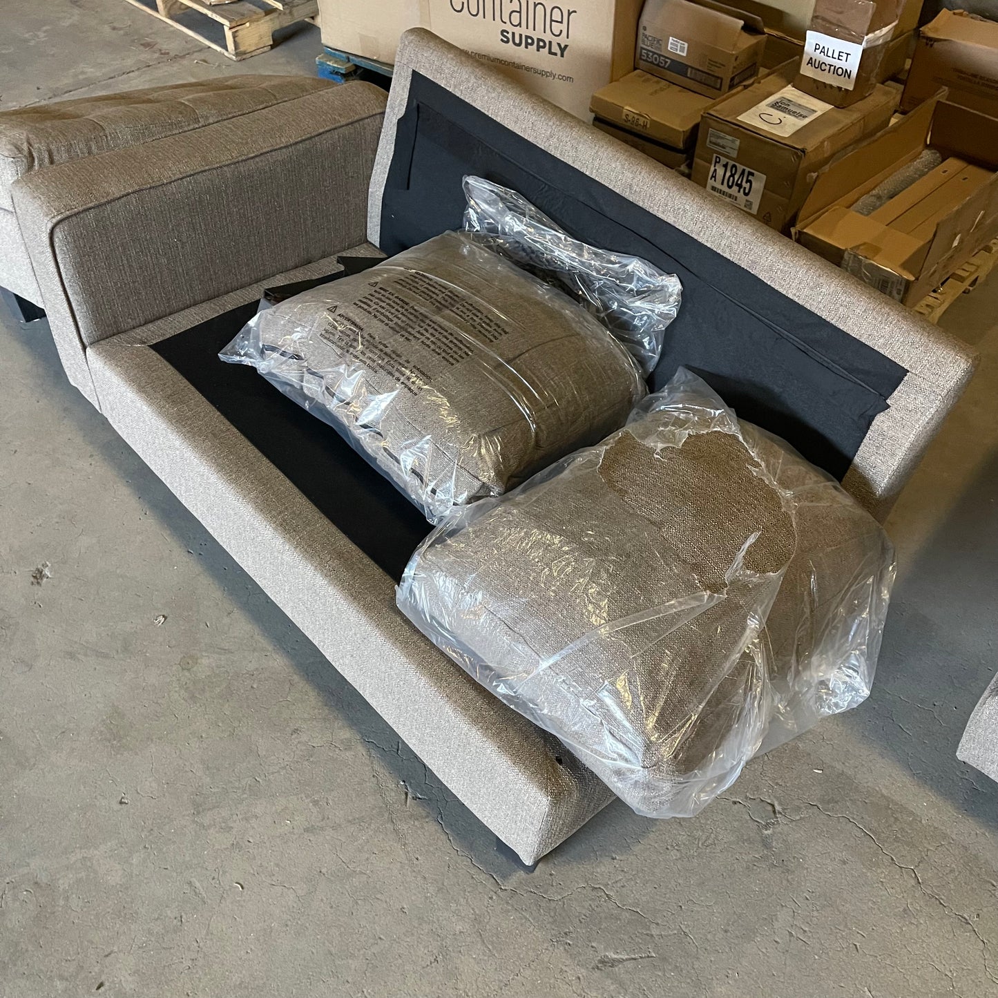 ZA@ Pallet of MIXED Sectional Couch 85” Grey (AS-IS)