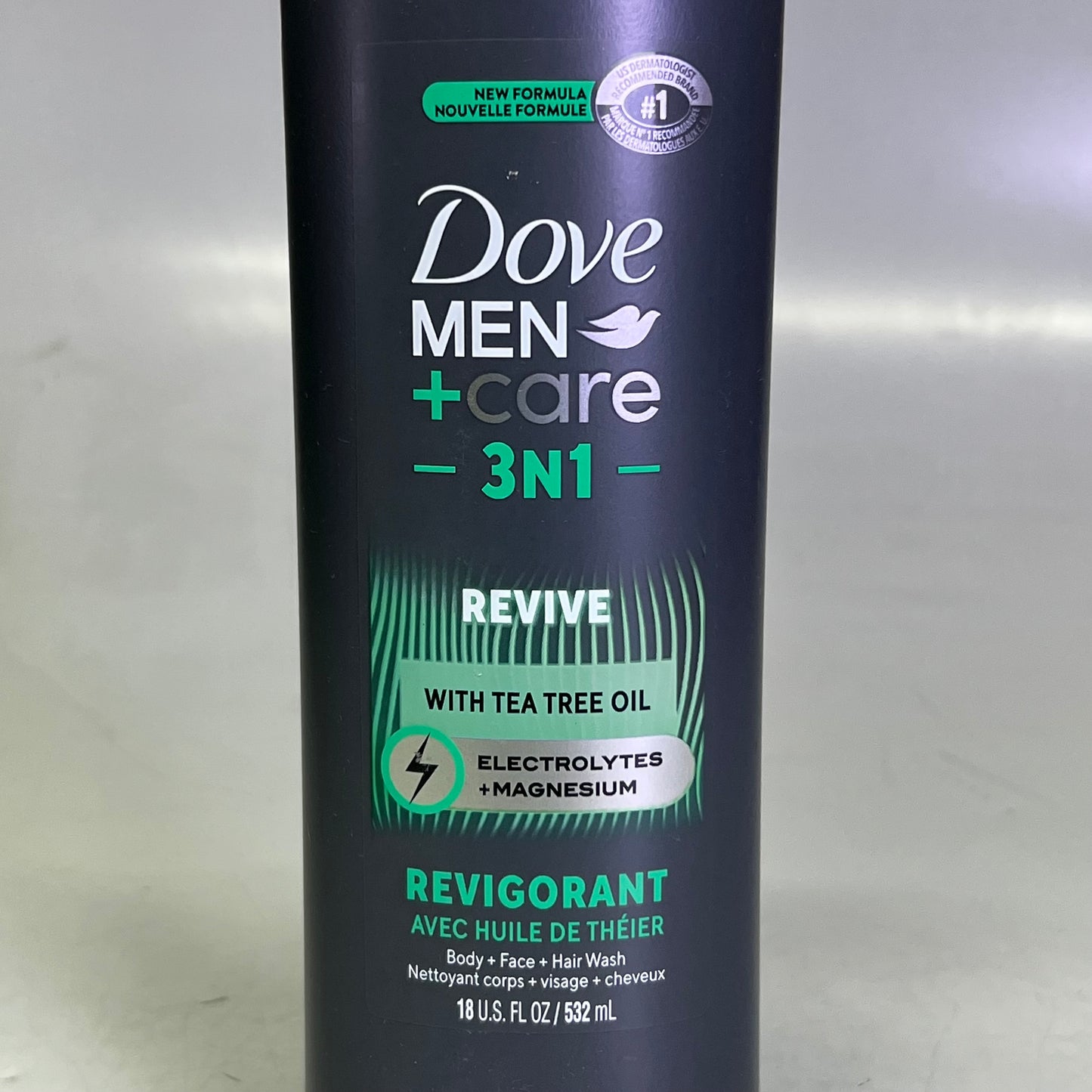 DOVE Men + Care Post-Workout Body Wash For Men 3 in 1 Revive With Tea Tree Oil 18 oz