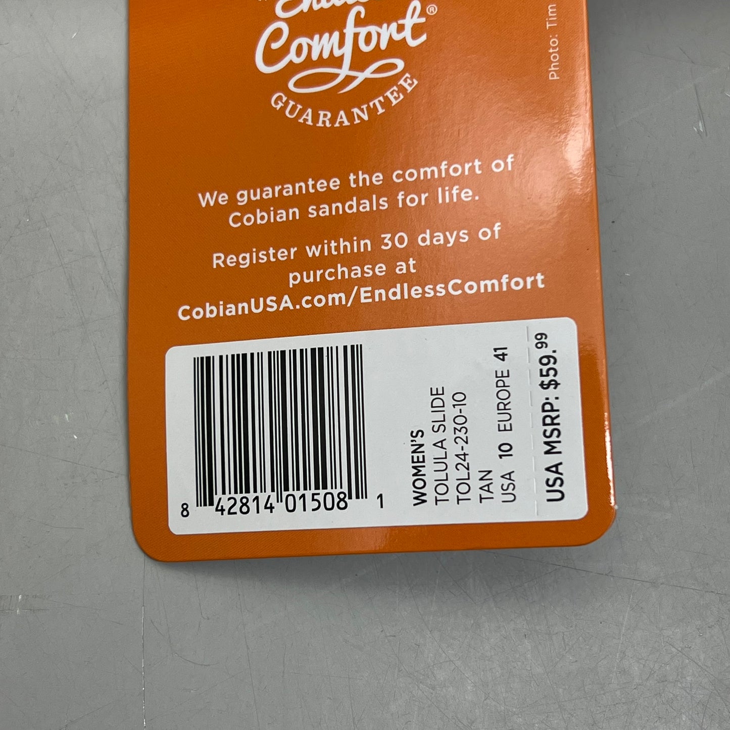 COBIAN Tolula Slide Enhanced Cushion Suede Strap Women's Sz 10 Tan TOL24-230-10