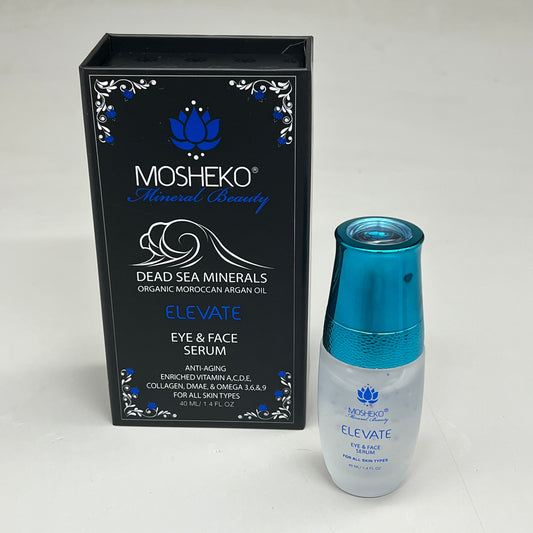 ZA@ MOSHEKO Dead Sea Minerals Elevate Eye & Face Serum 1.4 fl oz BB 24 Months After Opening