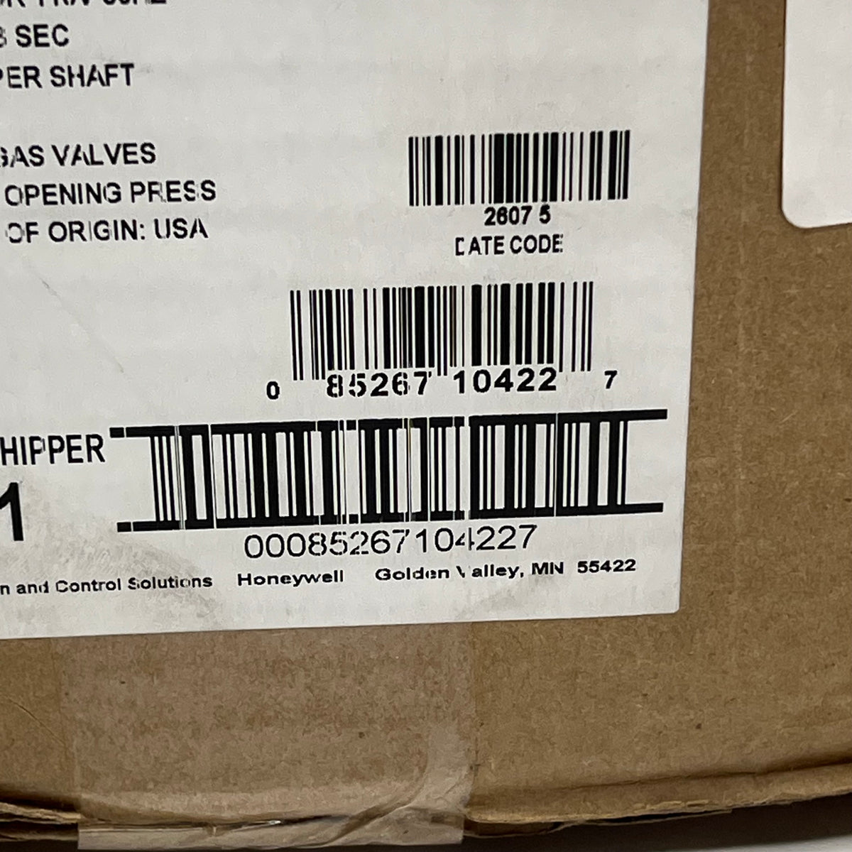 HONEYWELL On-off Fluid Power Gas Valve Actuator W/ Damper 5 PSI V4055A1098