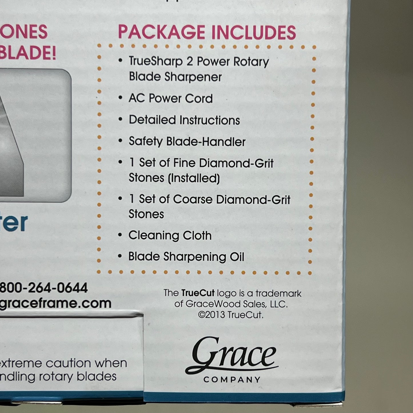 TRUE SHARP 2 High Quality Power Rotary Blade Sharpener Blue TCC-01-21018