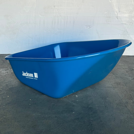 JACKSON Flat-Free Tire Wheelbarrow w/Hardwood Handles, 6 cu. ft. Blue M6FFKB